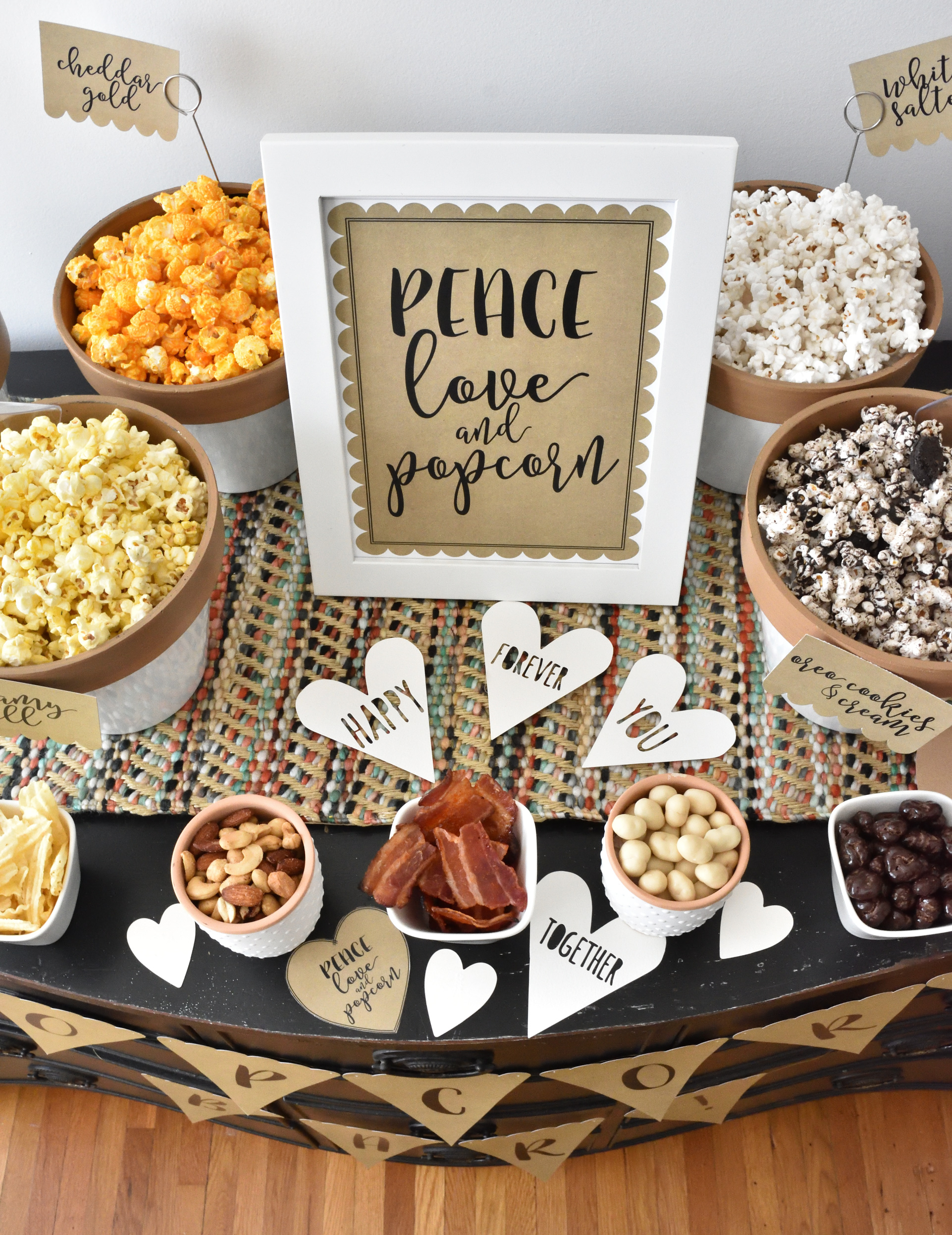 popcorn bar toppings