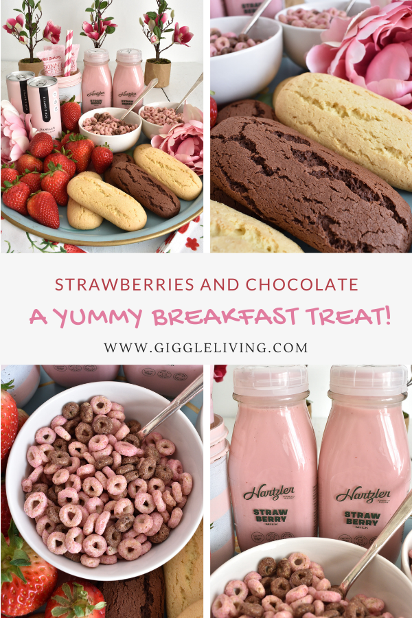 Strawberries and chocolate breakfast treat!