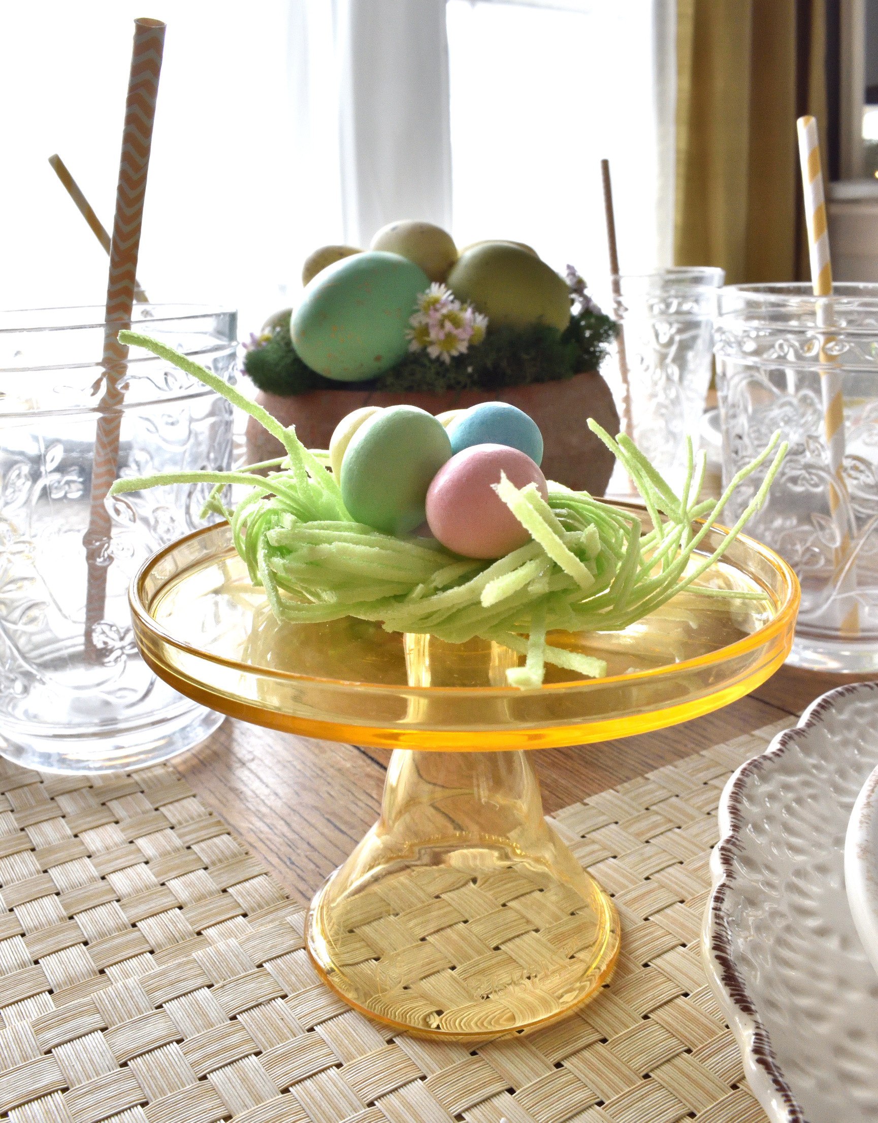 setting a spring table with cute details