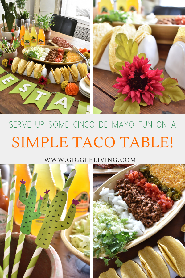Simple and easy taco table ideas!