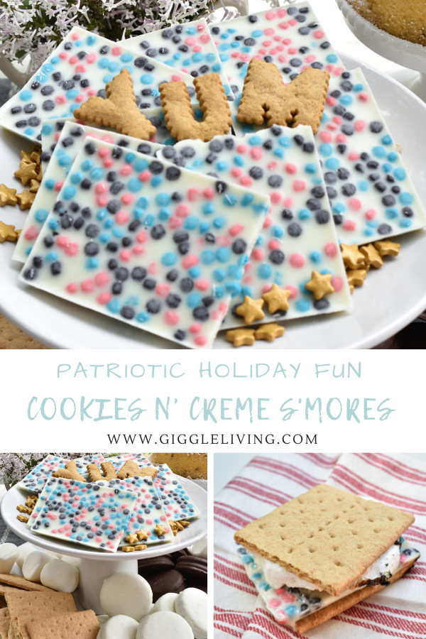 Patriotic cookies n' creme s'mores