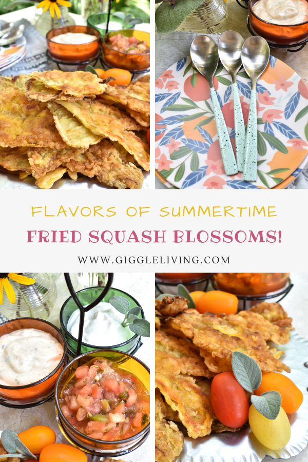 Fried squash blossoms