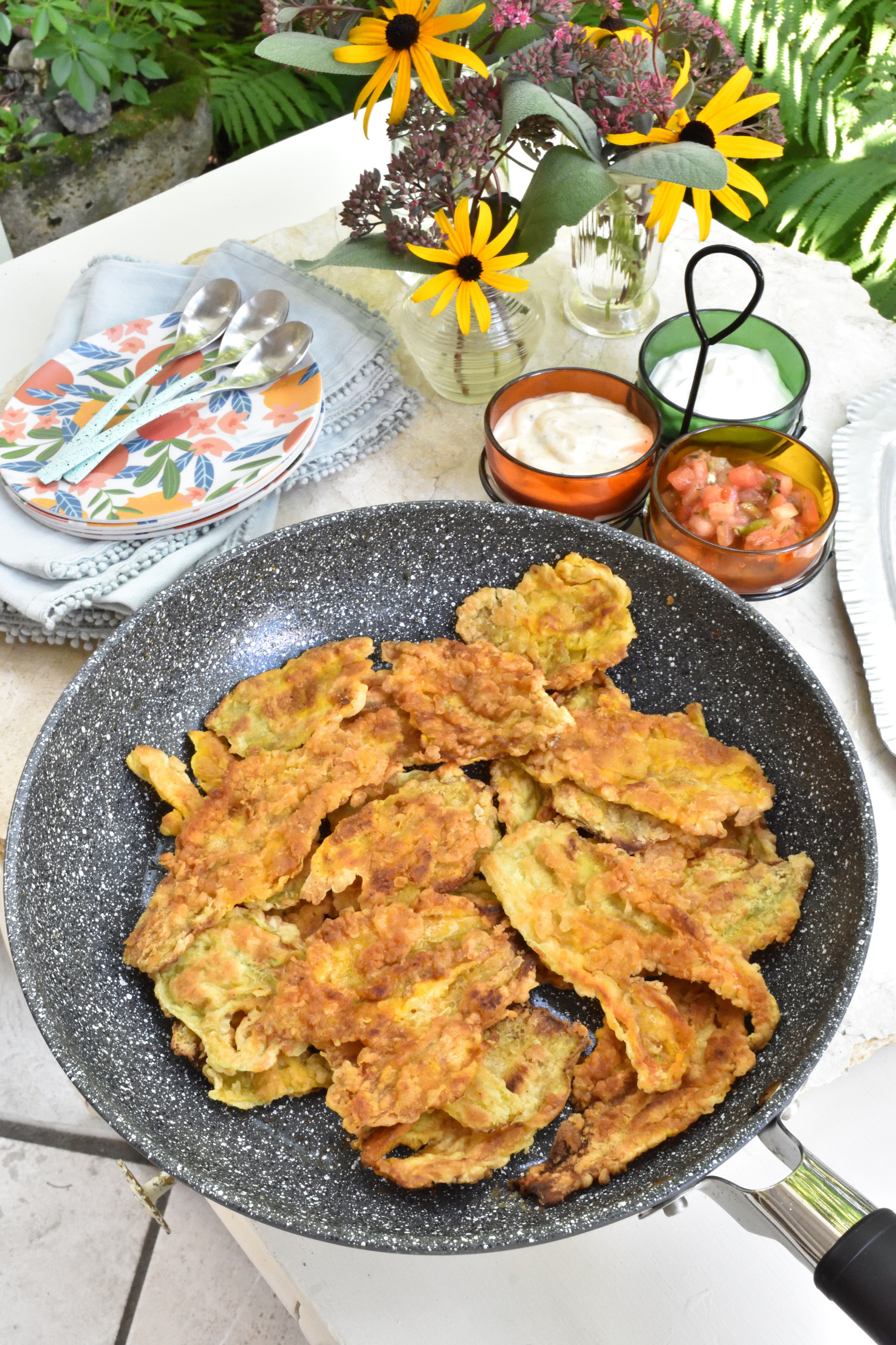 fried squash blossom appetizers