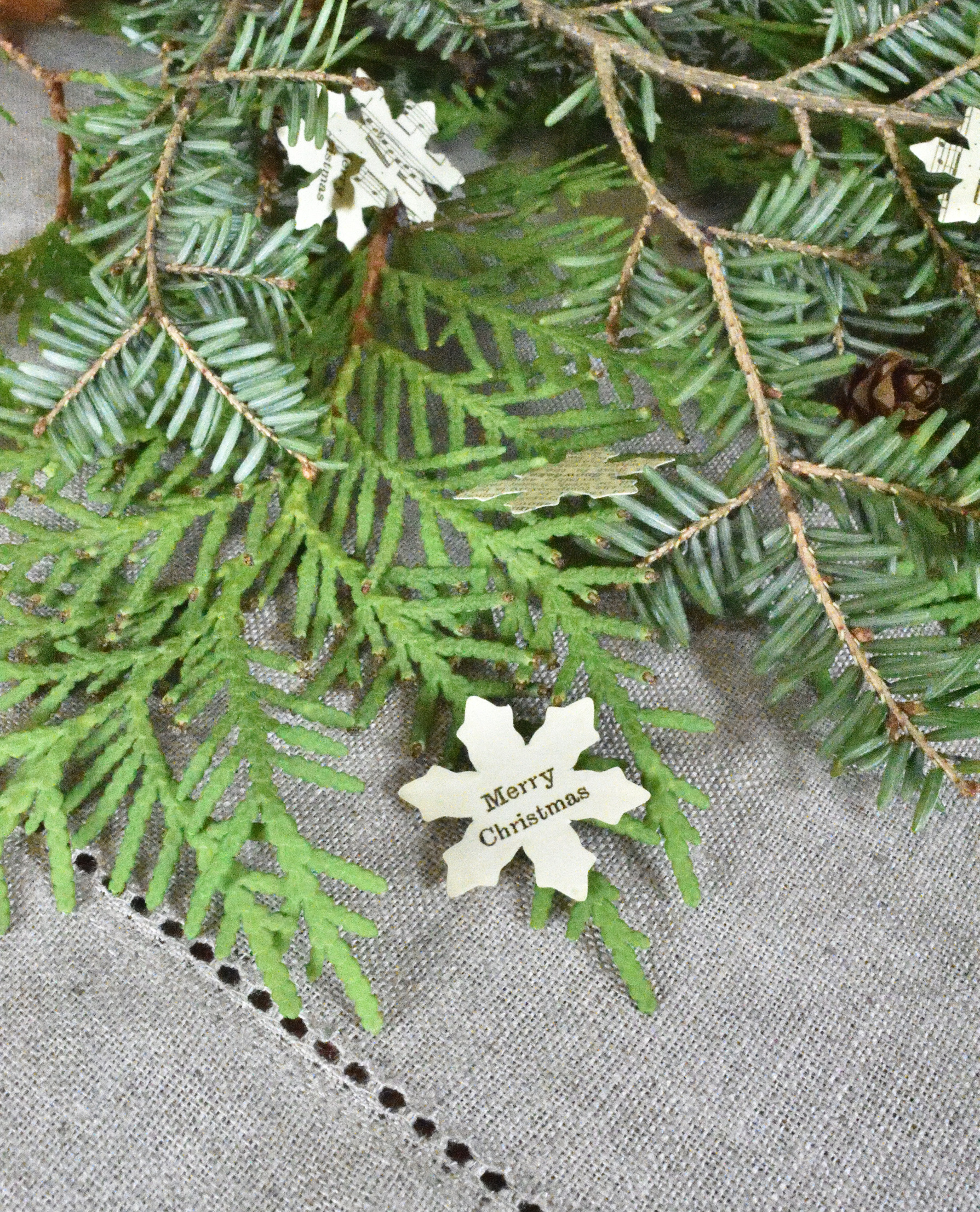 Christmas table details