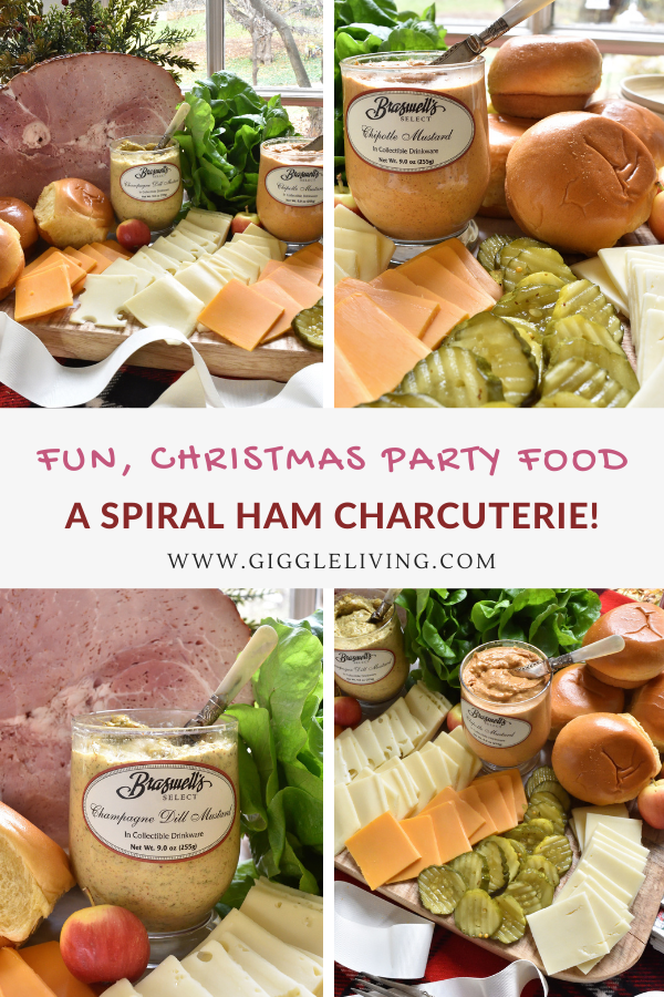 A spiral ham charcuterie for Christmas