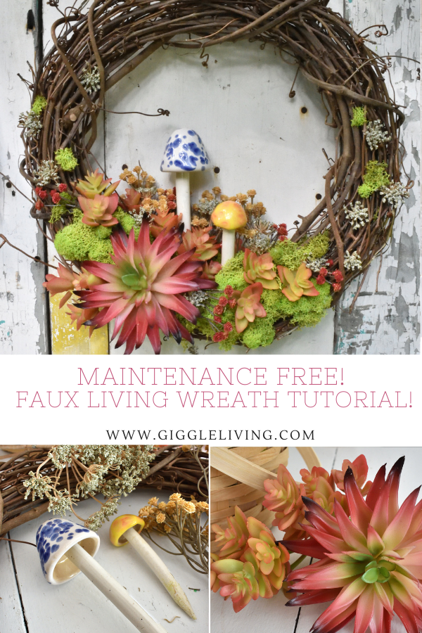 A faux living wreath tutorial