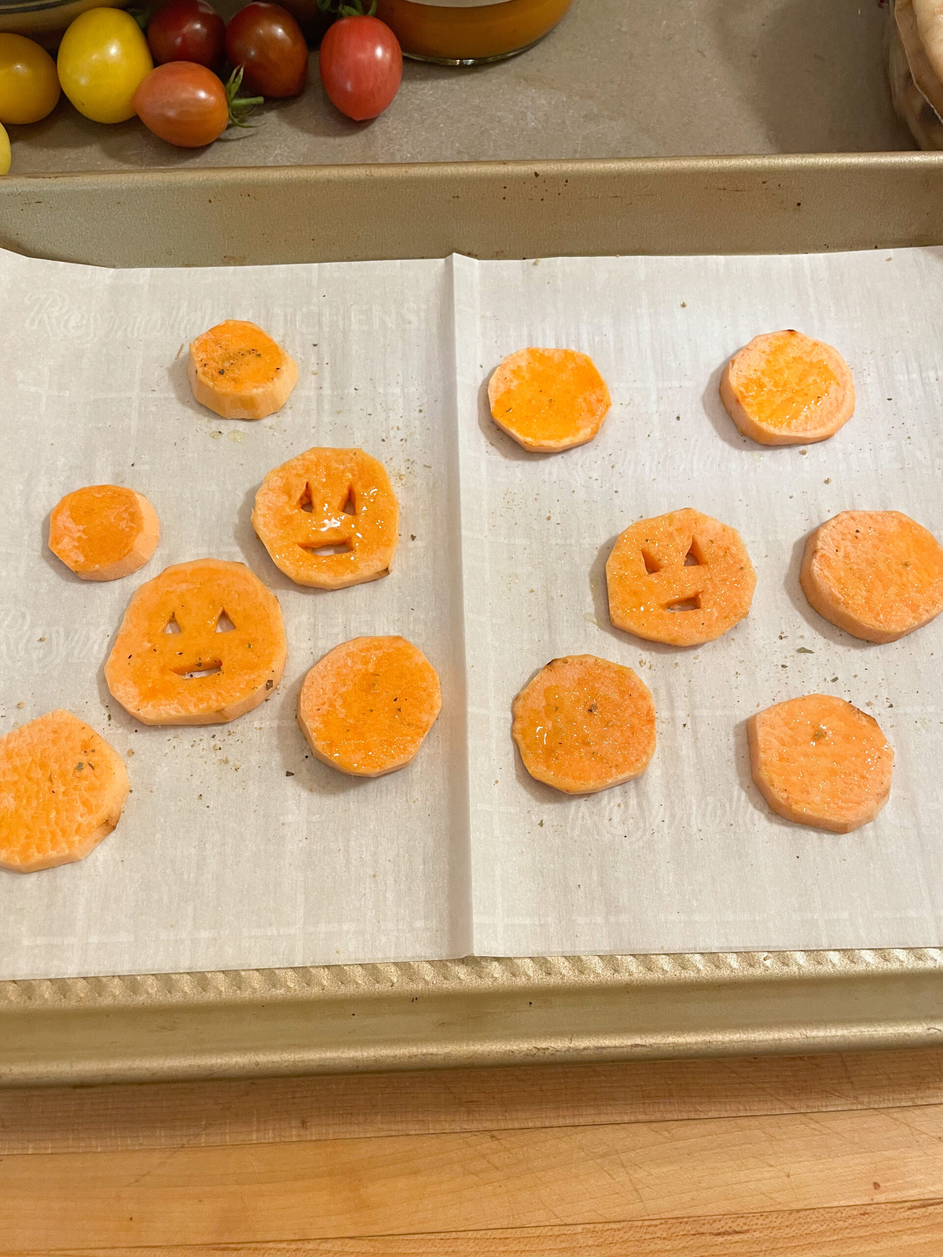 sweet potato jack-o-lanterns