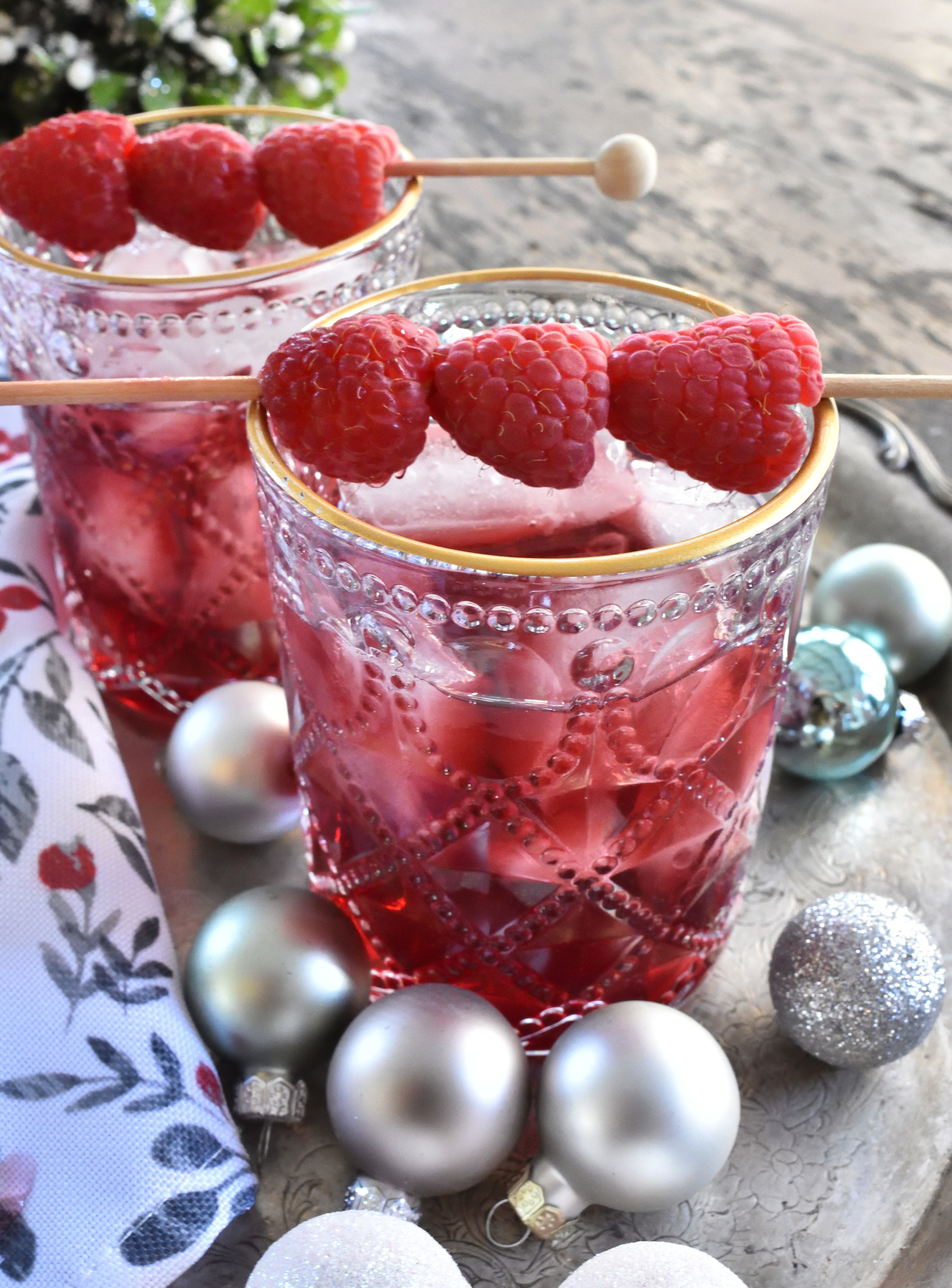 Christmas wine and chocolate coctail