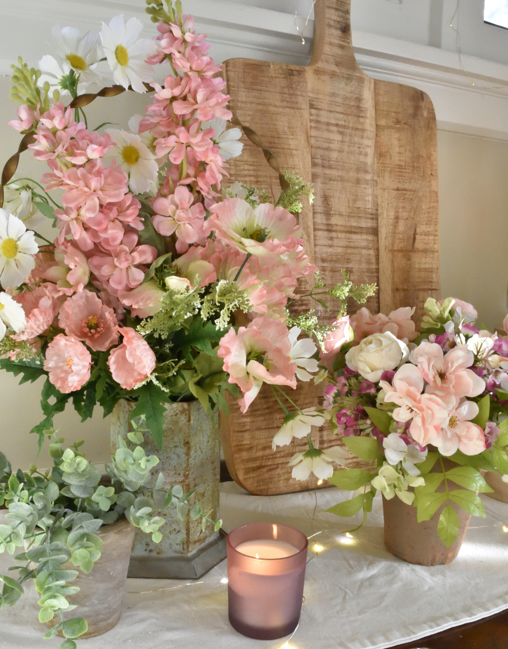 pink blooms for Valentine's Day