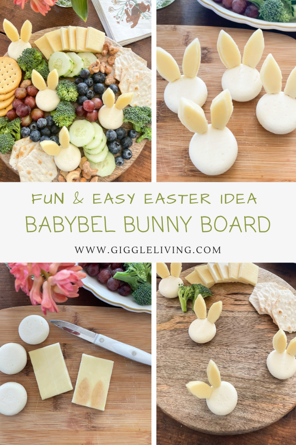 Babybel bunnies on an Easter charcuterie