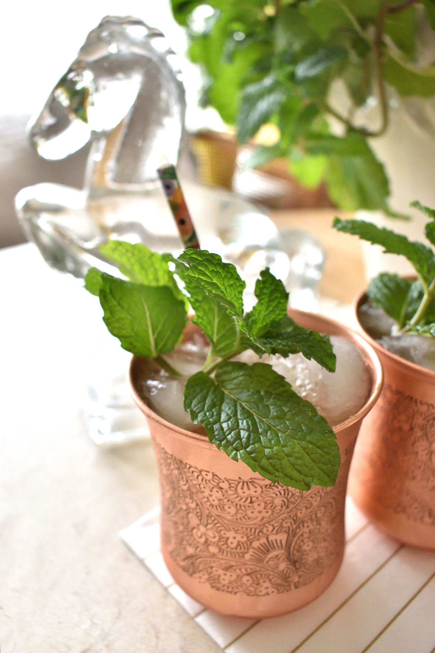 ginger spiced mint juleps