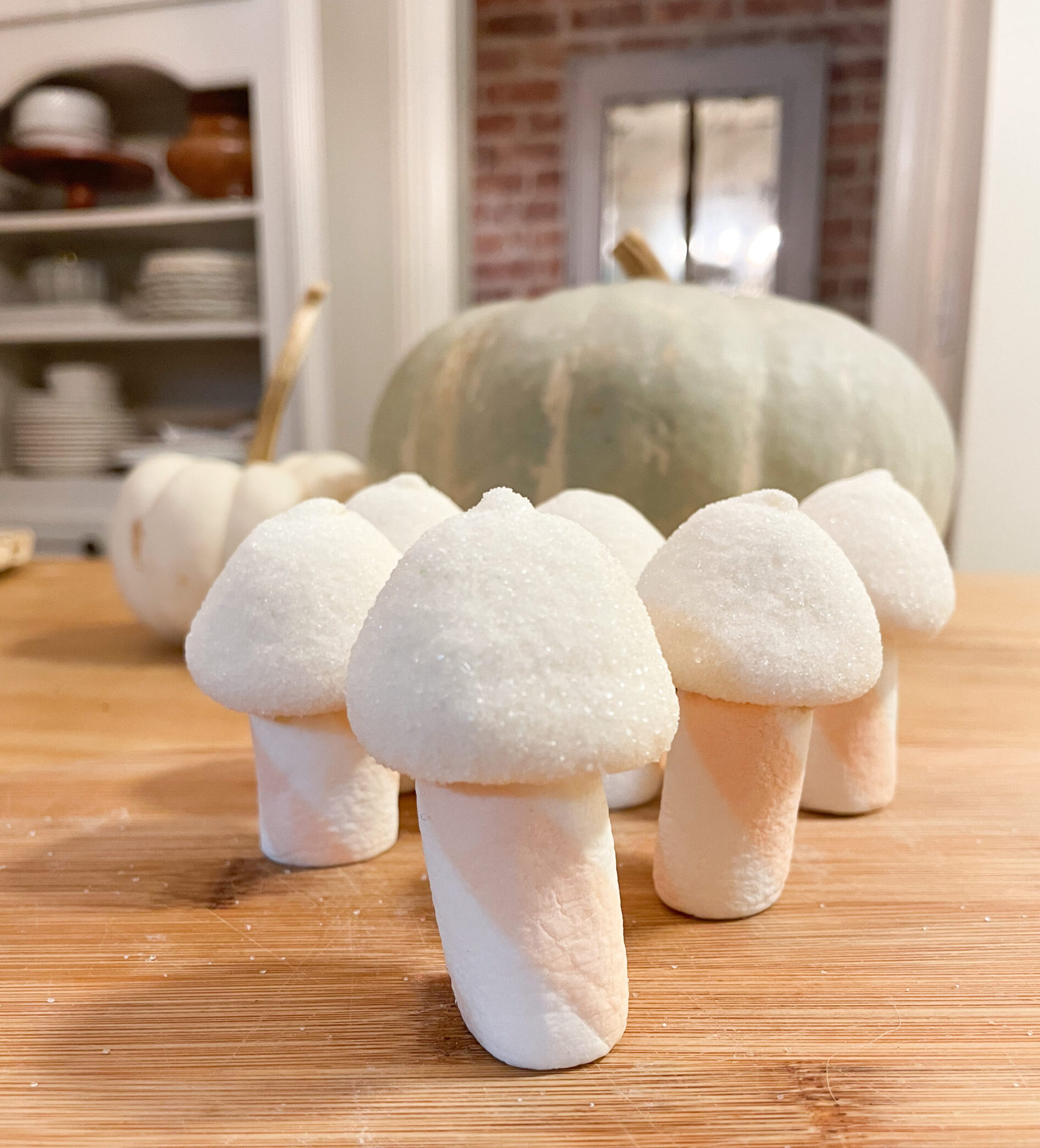 whimsical marshmallow mushrooms