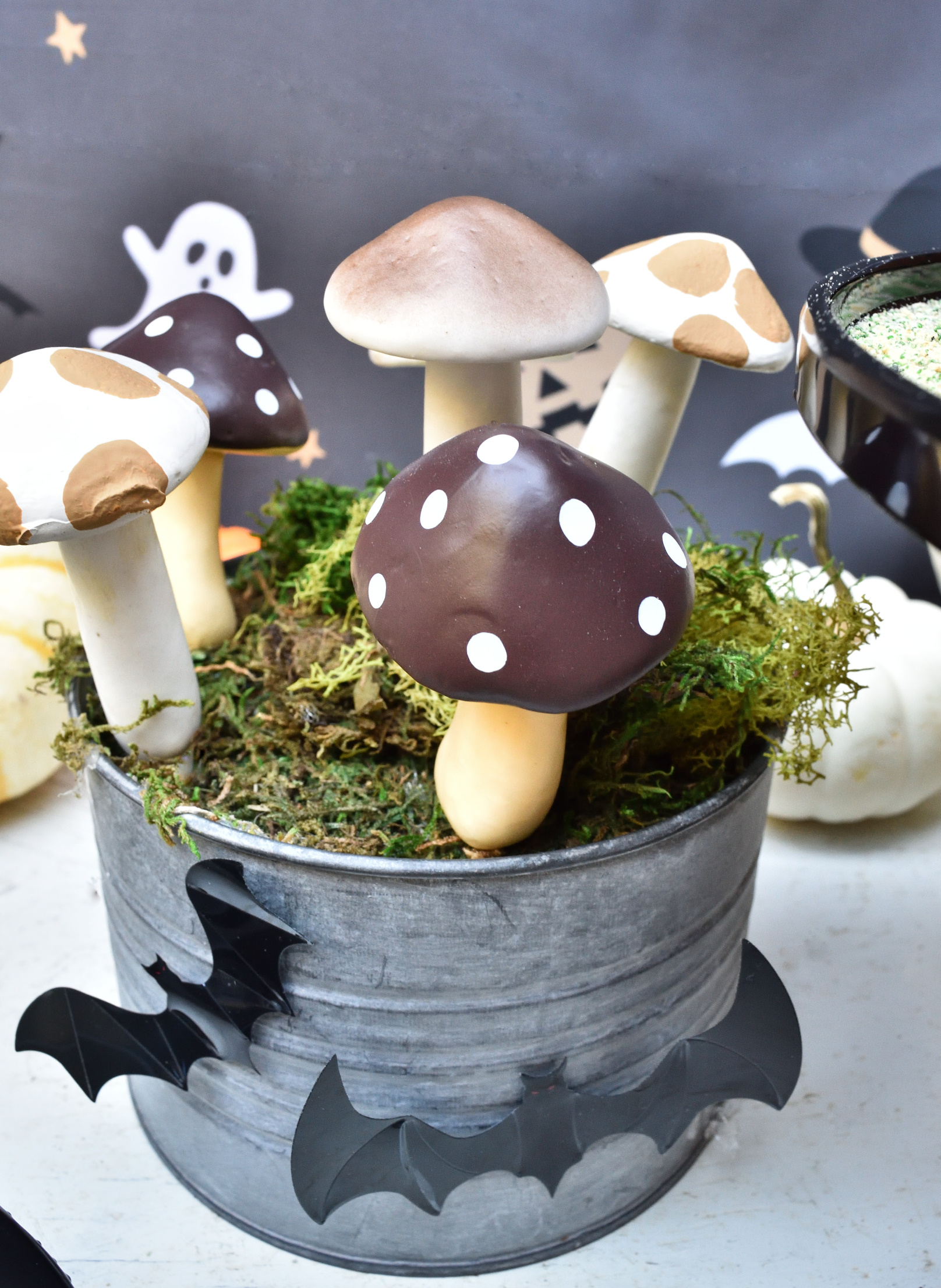 whimsical woodland centerpiece for halloween