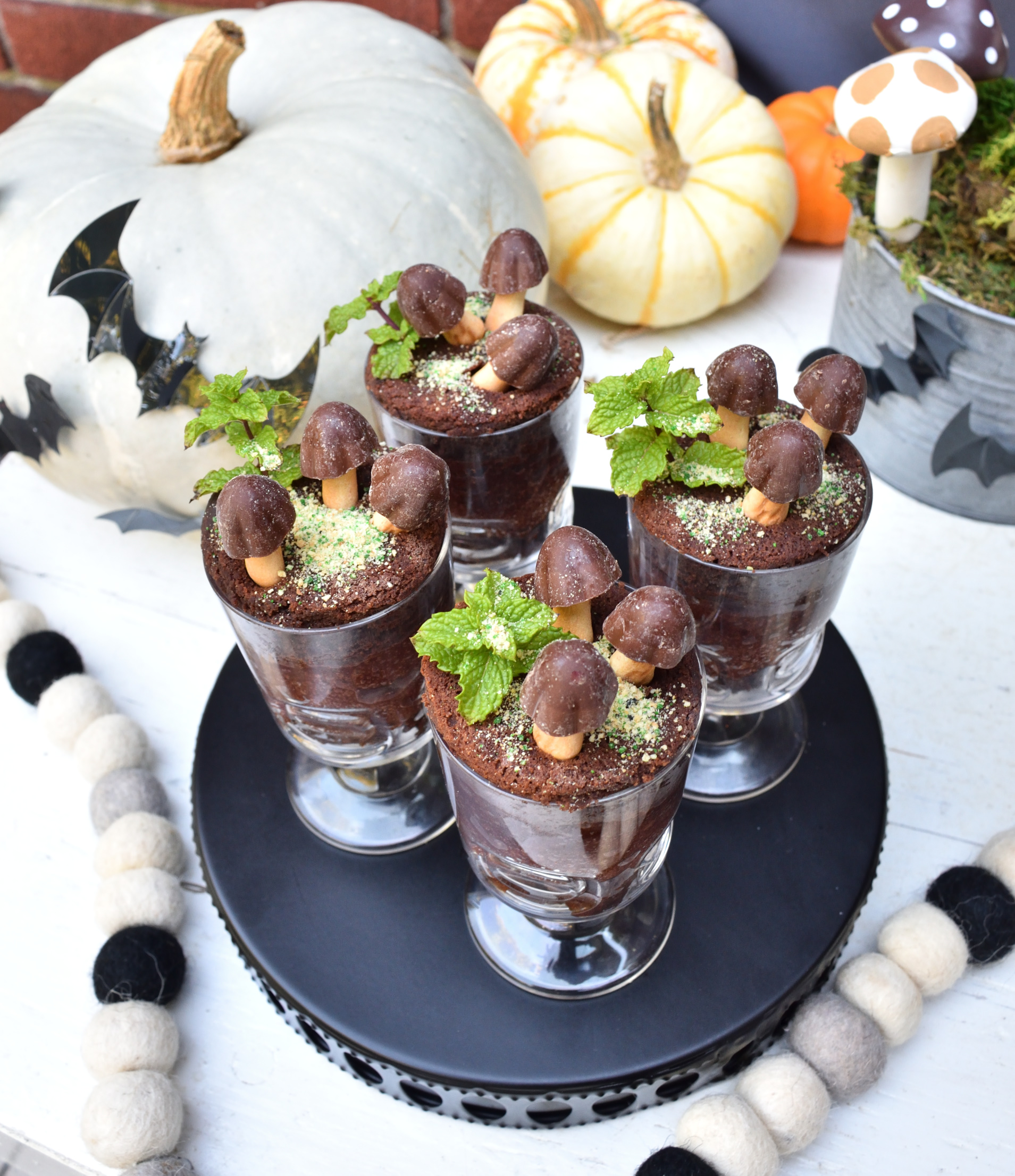 whimsical trick or treat desserts with woodland inspo