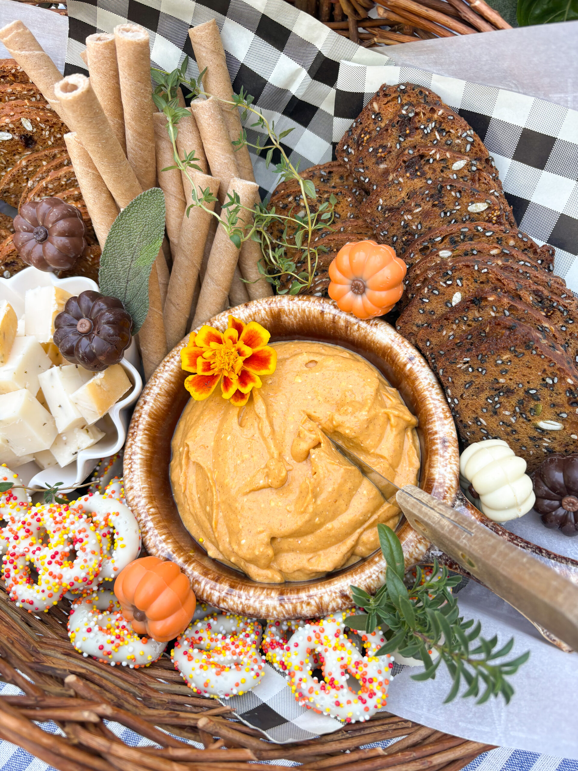 a pumpkin spice basket