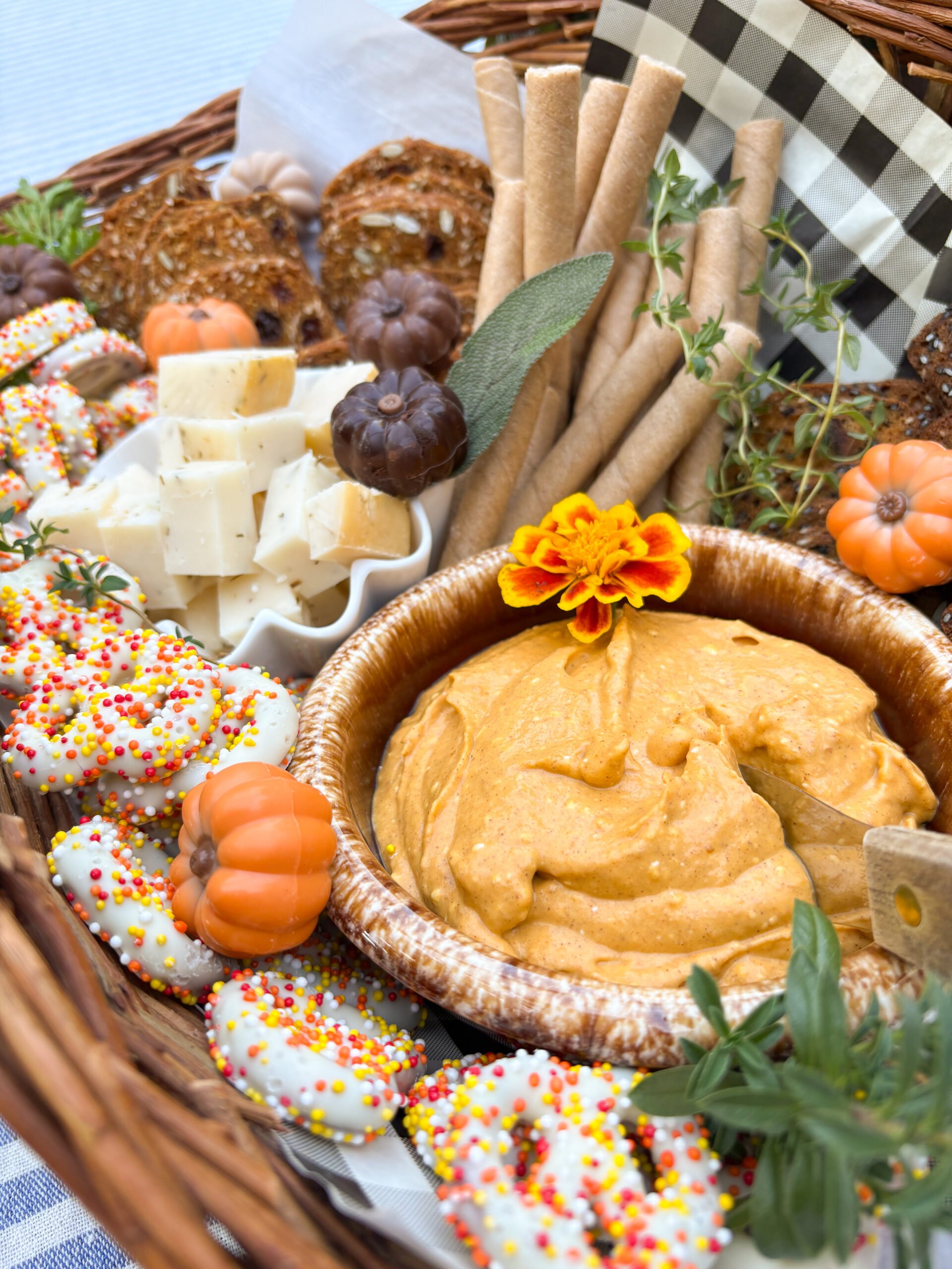 a pumpkin spice basket