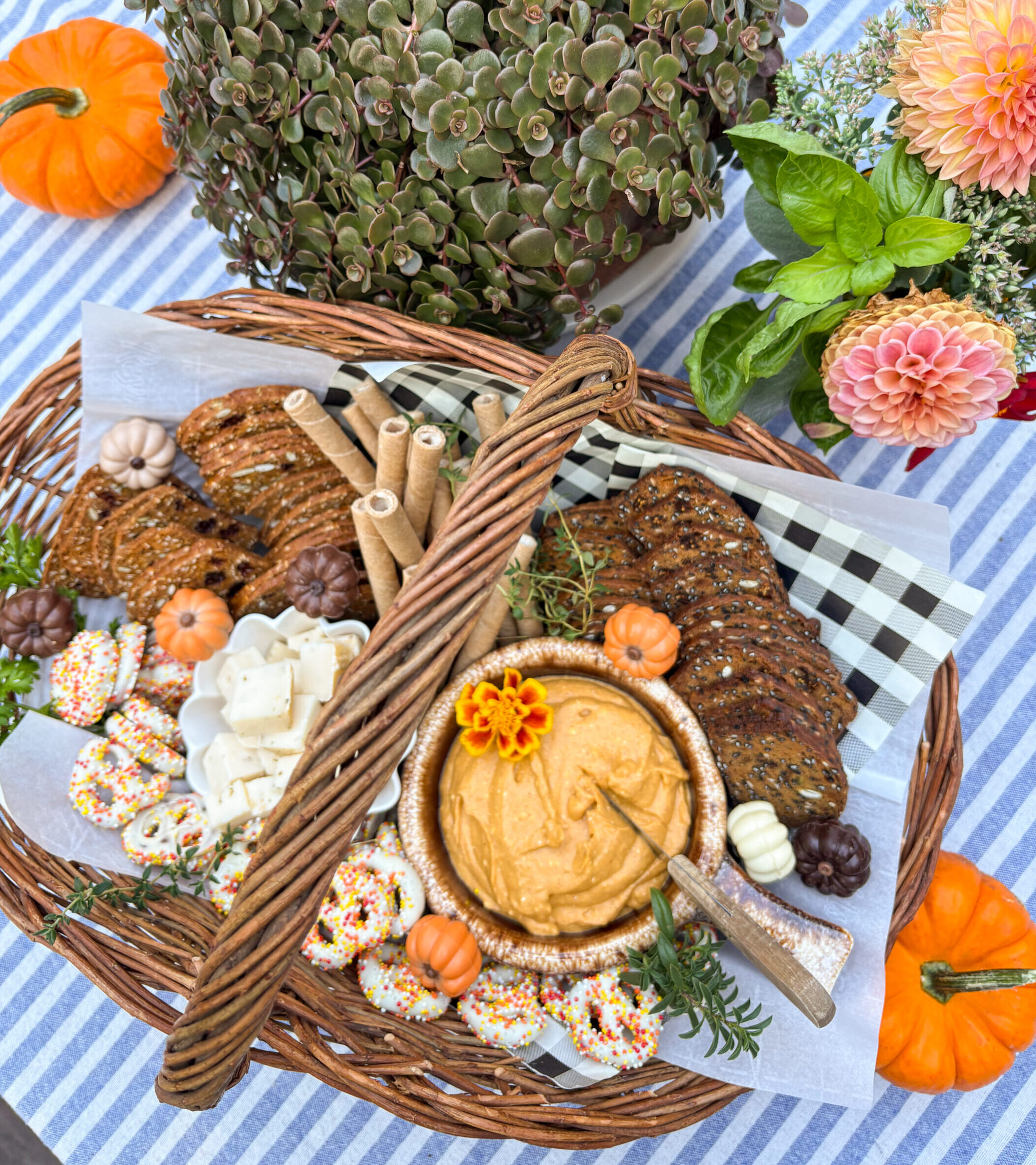 a pumpkin spice basket