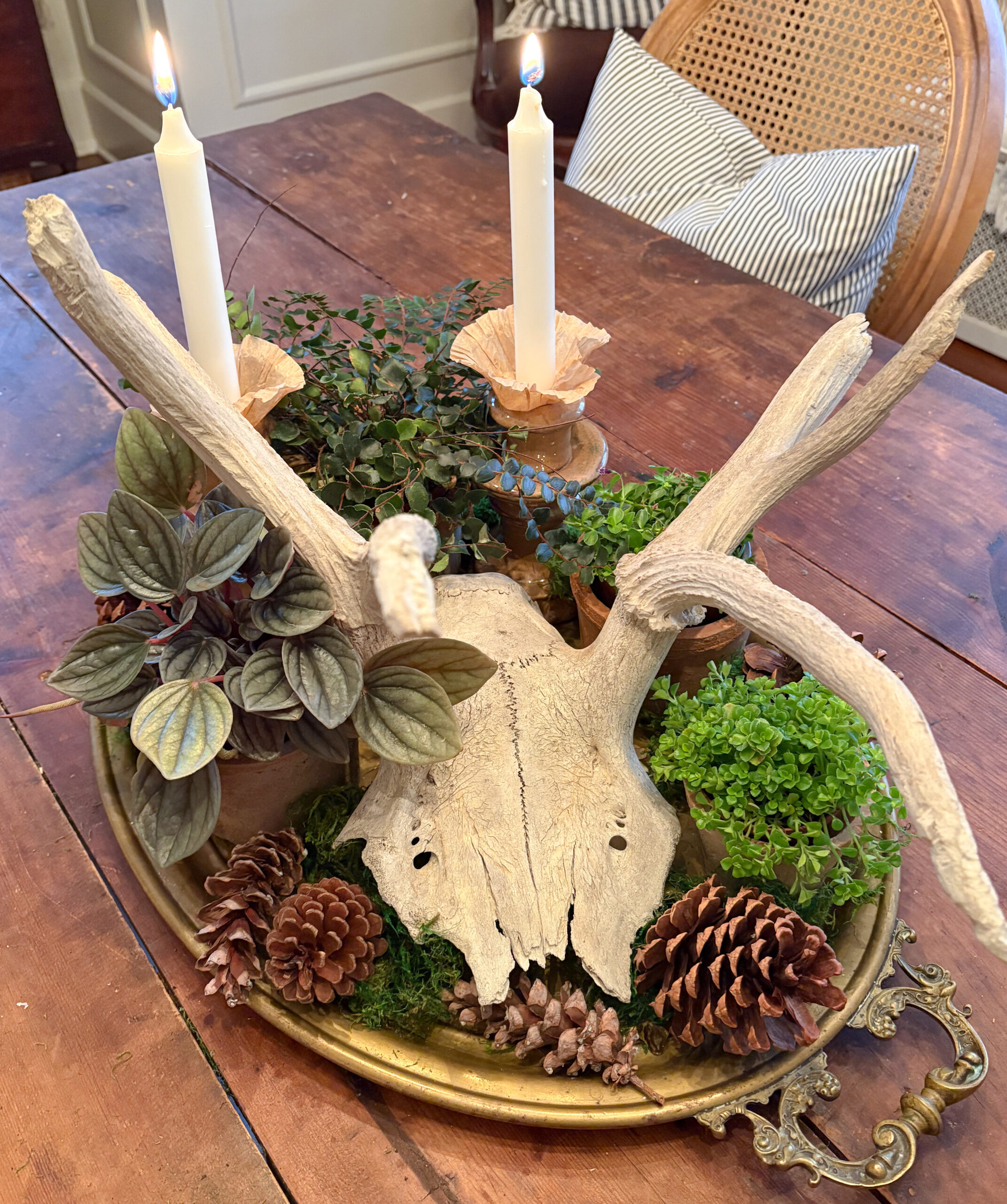 January centerpiece DIY