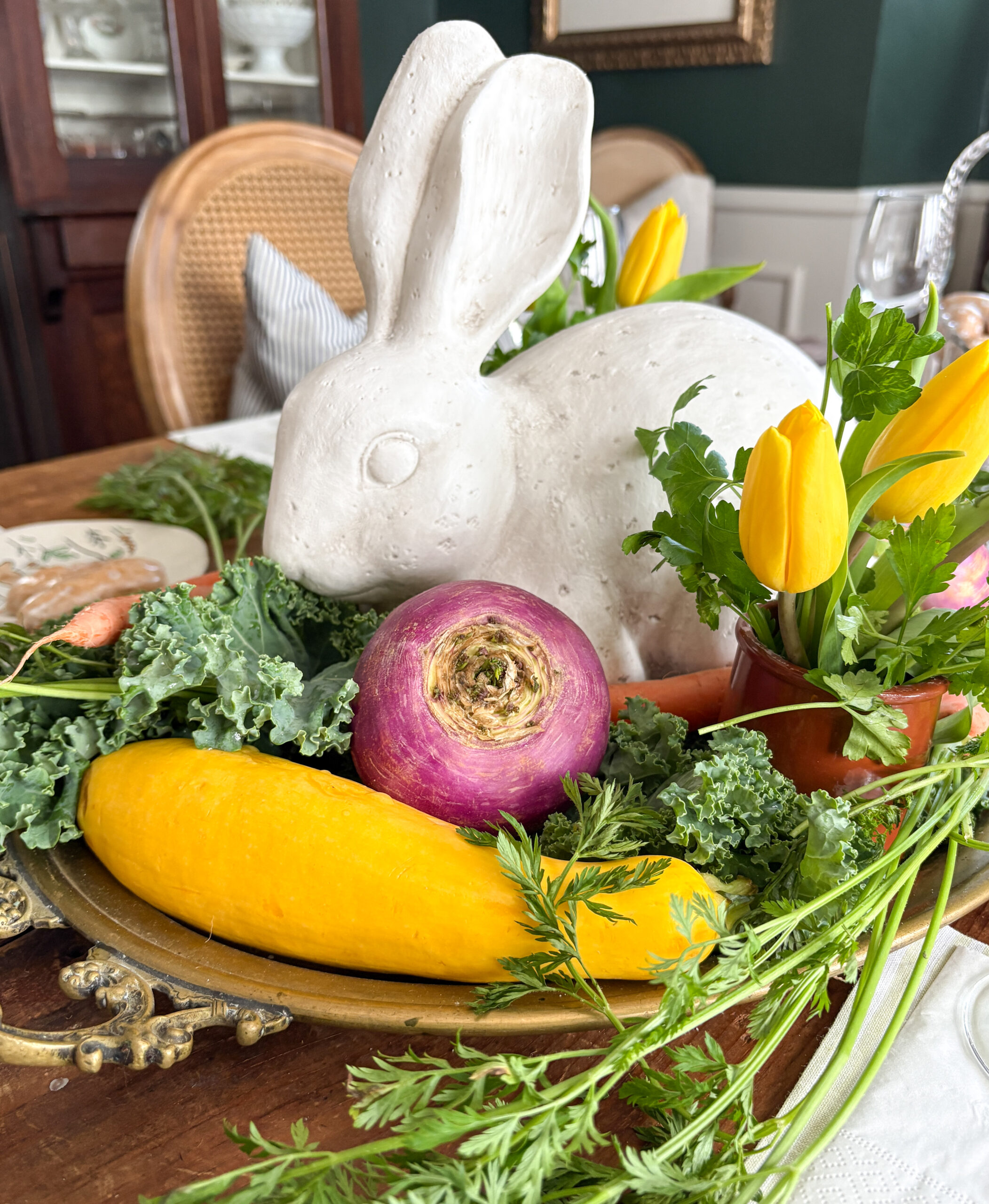 garden inspired Easter centerpiece